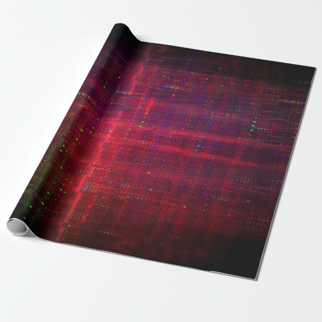 Papel De Presente Abstrato de falha de tela de teste (Desenrolado)