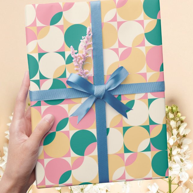 Papel De Presente Abstrato de Refletor de Pastel Moderno (Criador carregado)