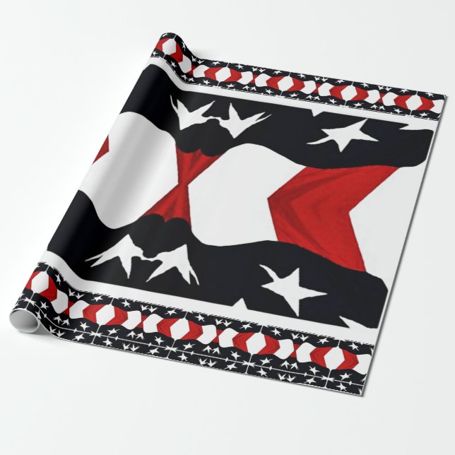 Papel De Presente Abstrato de Sinalizador (Desenrolado)