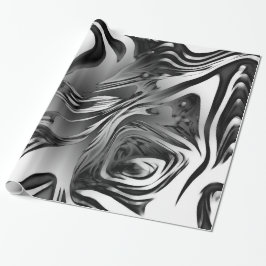 Papel De Presente Abstrato de Tinta Silver