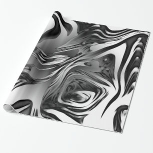Papel De Presente Abstrato de Tinta Silver