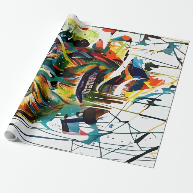 Papel De Presente Abstrato de uma alienígena (Desenrolado)