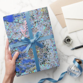 Papel De Presente Abstrato de vidro de lavanda de blues