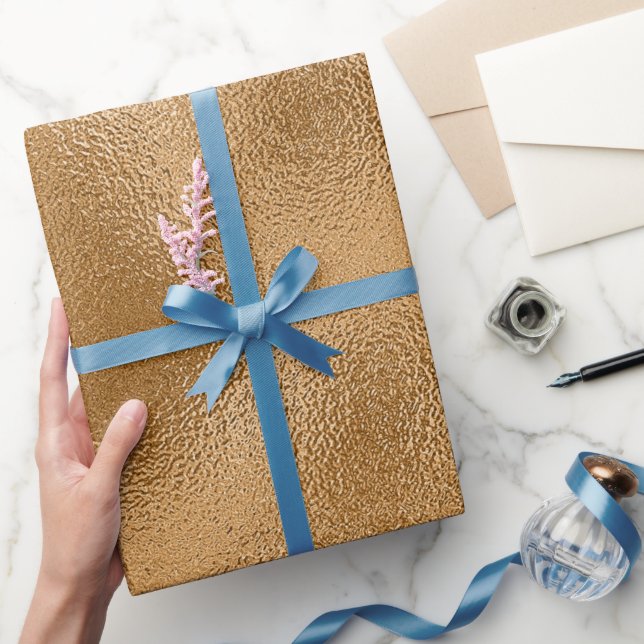 Papel De Presente Abstrato de vidro Dourado rico (Presentear)