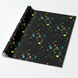 Papel De Presente Abstrato do Paint Splatters