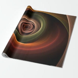 Papel De Presente abstrato espiral 3D Cores quentes quentes Arte Fra