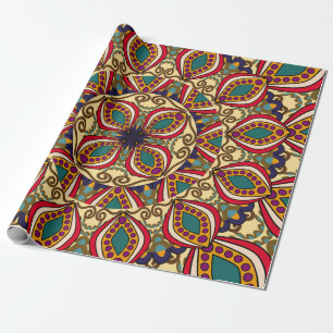 Papel De Presente Abstrato Ethnic Ornamentado Background abstract, a