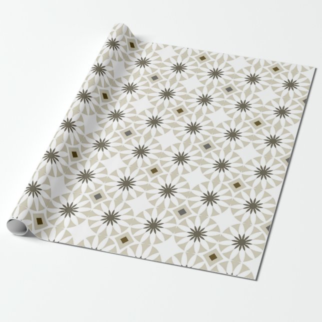 Papel De Presente Abstrato etnia geométrica padrões design backgrou (Desenrolado)