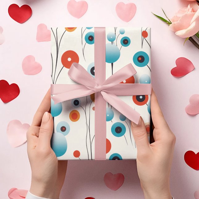 Papel De Presente Abstrato Floral Moderna Flor Botânica Moderna (Criador carregado)