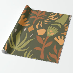 Papel De Presente Abstrato floral moderno