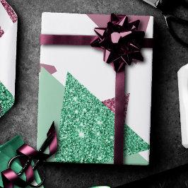 Papel De Presente abstrato fresco dos anos 80 | Padrão de formas ros