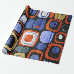 Papel De Presente Abstrato Modern Stripes Pastel Wood #2