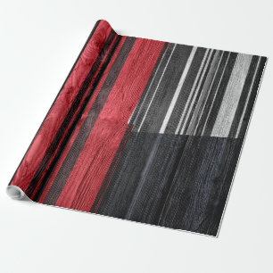 Papel De Presente Abstrato Modern Stripes Pastel Wood #3