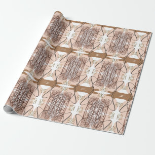 Papel De Presente Abstrato Modern Terthy Terracotta Boho