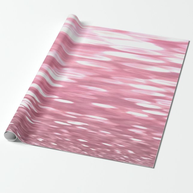 Papel De Presente Abstrato nº 3: Grelha rosa (Desenrolado)