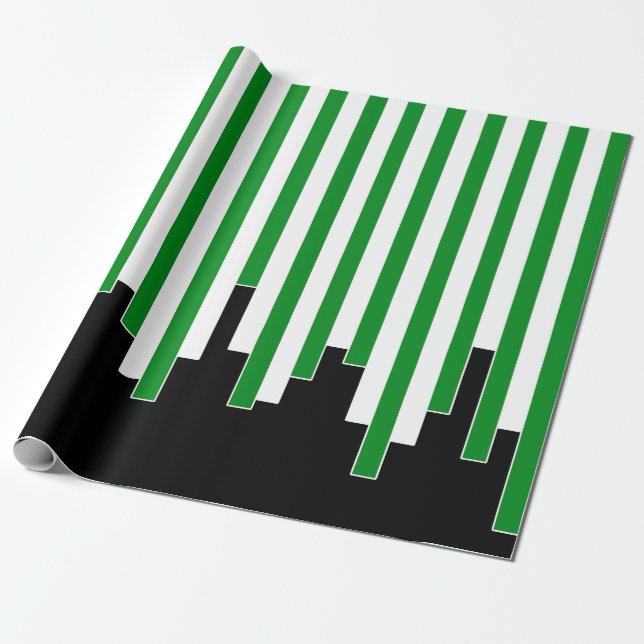 Papel De Presente Abstrato padrão - verde (Desenrolado)