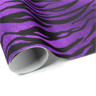 Papel De Presente Abstrato preto Amethyst do animal do tigre da