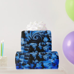 Papel De Presente Abstrato preto e azul