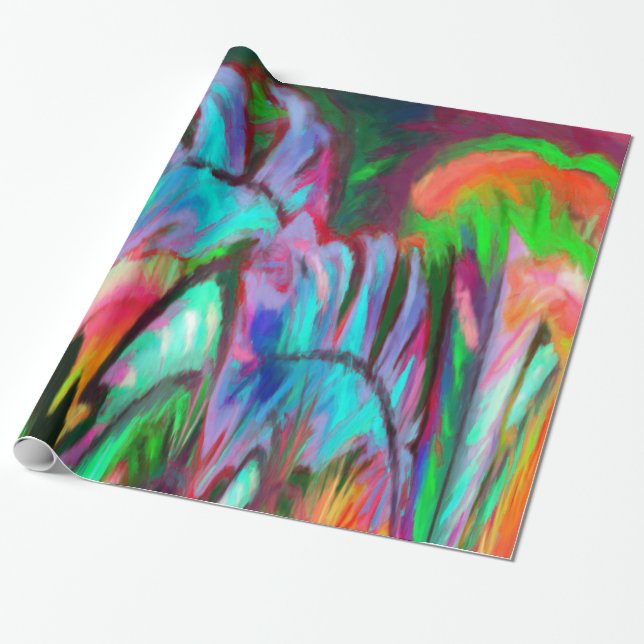 Papel De Presente Abstrato Rainbow (Desenrolado)