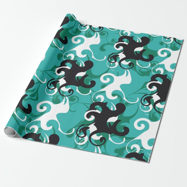 Papel De Presente Abstrato sem descontinuidades padrão qualitativo i (Desenrolado)