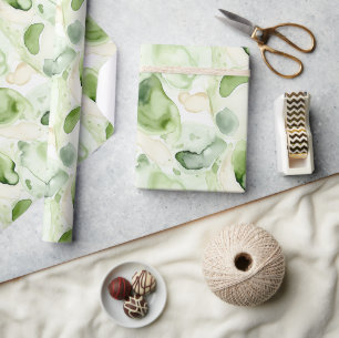 Papel De Presente Abstrato Verde Abacate