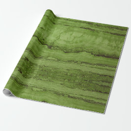 Papel De Presente Abstrato Verde Granite | padrão de mármore de pedr