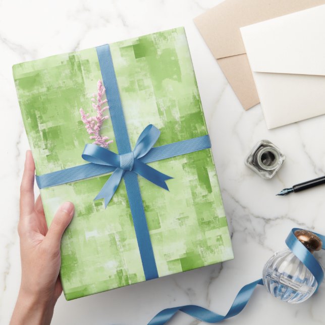 Papel De Presente Abstrato Verde Primavera (Presentear)