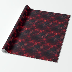 Papel De Presente Abstrato Vermelho no Preto 