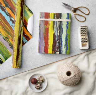 Papel De Presente Abstrato Vertical Paint Streams