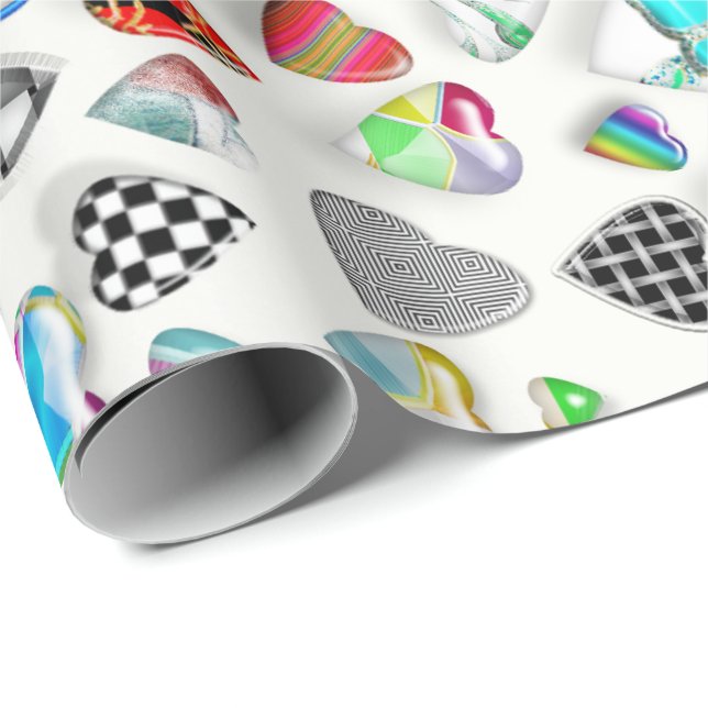 PAPEL DE PRESENTE ABUNCHOFHEARTS (Ponta do rolo)