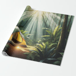 Papel De Presente Acampamento da selva