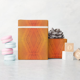 Papel De Presente Aceitação   Padrão do Shibori Amarelo Vermelho Lar