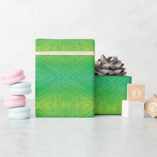 Papel De Presente Aceitação   Padrão do Shibori Azul Amarelo