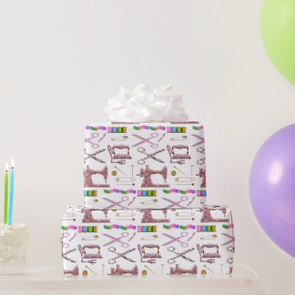 Papel De Presente Acessórios de costura por safra de esforço