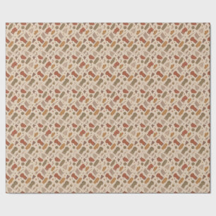 Papel De Presente Aconchegante Tricô de Outono Rústico Cottagecore