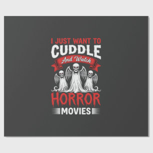Papel De Presente Aconchegar e Assistir Filmes de Terror Esqueleto H