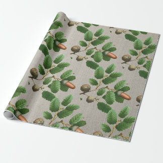 Papel De Presente Acorn Oak Leaves