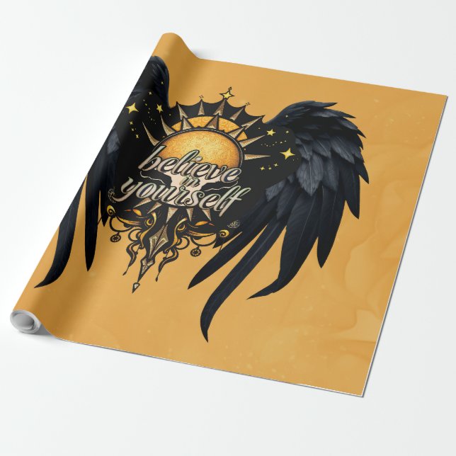 Papel De Presente Acredite em si mesmo, uma carta (Desenrolado)