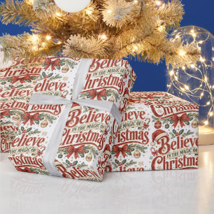 Papel De Presente Acredite Na Magia Do Natal