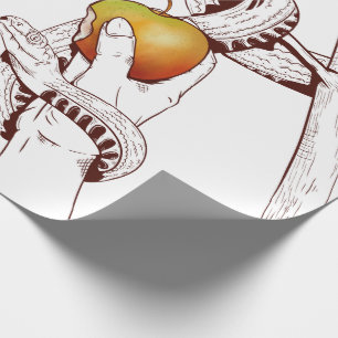 Papel De Presente Adam e Eve Pegando maçãs