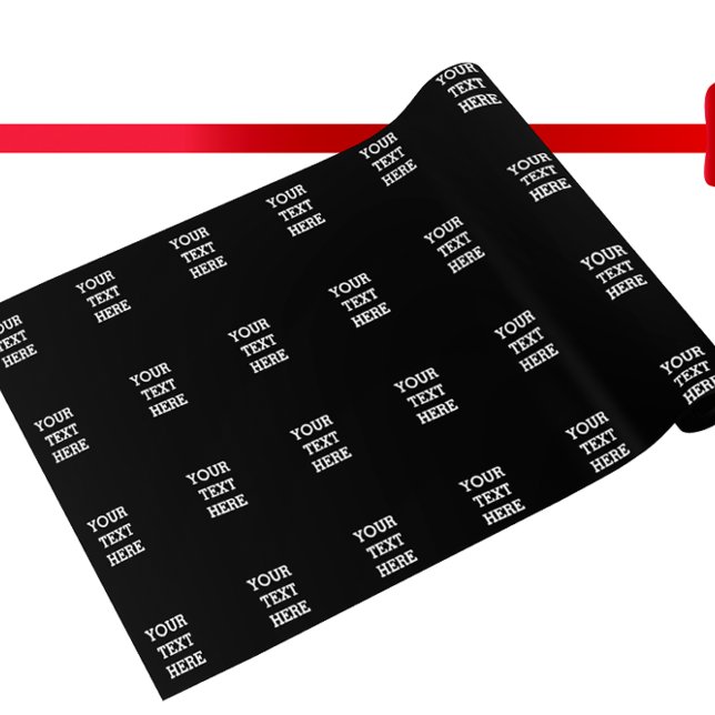 Papel De Presente Add Your Own Custom Text Here Black and White (Criador carregado)
