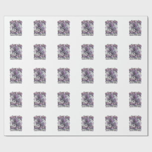 Papel De Presente Adesivo Comercial do Clube Unicórnio Pastel Goth U