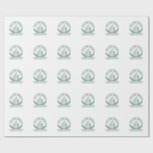 Papel De Presente Adesivo de Agricultura Urbana Skyline Sprouts Ja