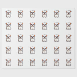 Papel De Presente Adesivo de Vinil de Cachorrinho Kawaii Fofo - Dese