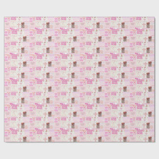 Papel De Presente Adesivo Fiel Rosa