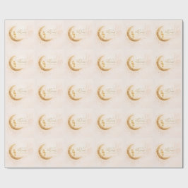 Papel De Presente Adesivos Mínimos de Ouro do Ramadão – Islâmico Ele