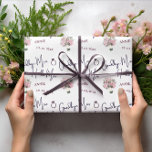 Papel De Presente Adeus Senhorita Olá Sra. Floral Chá de panela<br><div class="desc">Adeus moderna, Srta. Olá, Sra. Chá de panela floral. O design tem um fundo de cor branca com a citação "GOODBYE MISS HELLO MRS." e espaço para adicionar o nome da noiva e a data em roxo. Para aqueles presentes de retorno de Chá de panela, esse elegante, porém simples, papel...</div>