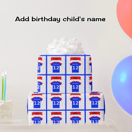 Papel De Presente Adicionar camiseta de aniversário de 12 de nome