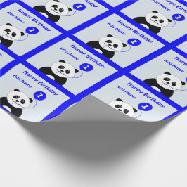 Papel De Presente Adicionar nome do primeiro aniversario do panda az