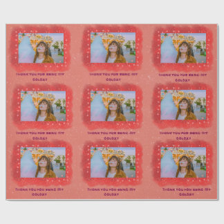 Papel De Presente Adicione a sua foto, graças ao papel de moldagem d